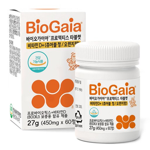 바이오가이아 프로텍티스 타블렛 프로바이오틱스 비타민 D 27g