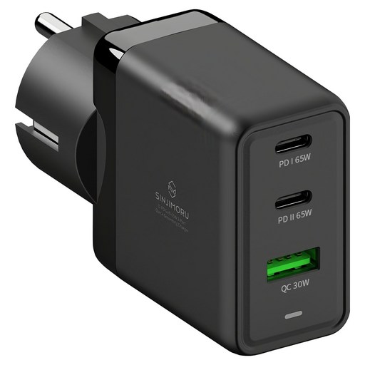 신지모루 O PD GaN 65W 접지 3포트 초고속 충전기 최강의 충전 속도 경험하세요