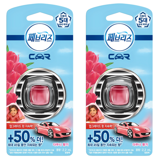 페브리즈 차량용 방향제, 2개, 다우니 향기