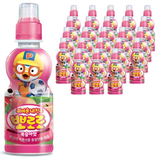 팔도 뽀로로 캐릭터 음료 복숭아맛