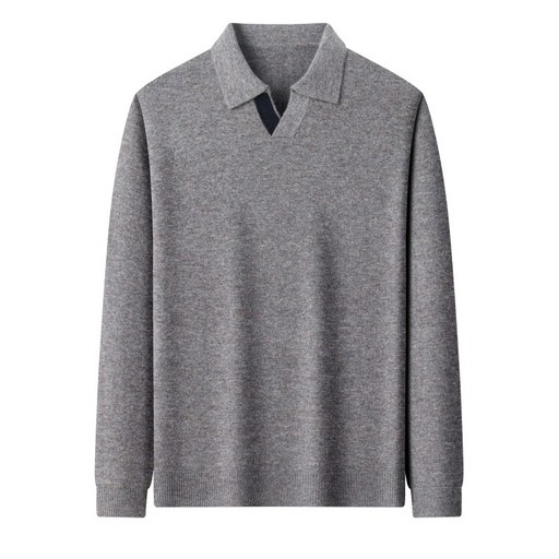 Luspirez 남성 100울 소프트 카라 니트티 스웨터