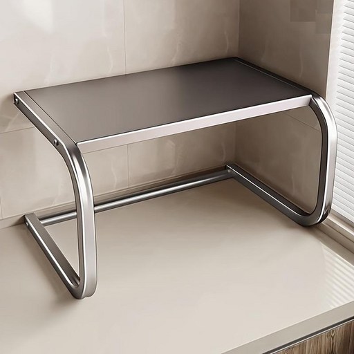 공간 절약형 이중 수납 전자레인지 오븐 정리 선반