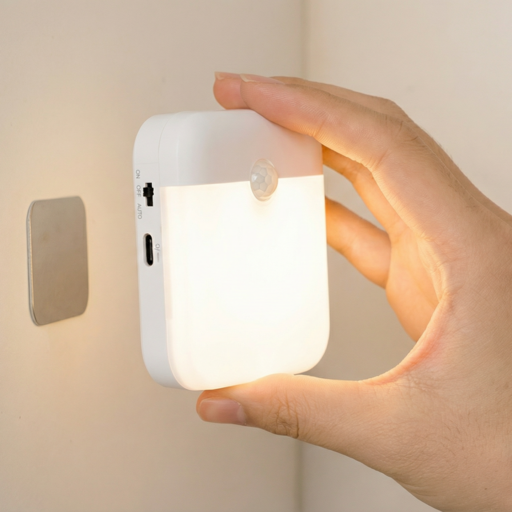 포라이트 USB 충전식 LED 센서등 무선 모션 감지 간접조명 현관 옷장 침대 무드등