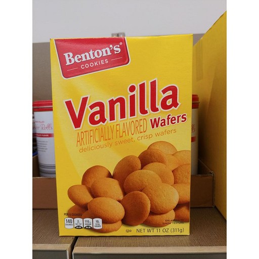 Benton's Cookies Vanilla wafers 벤톤스 쿠키 바닐라 웨이퍼 11oz(311g) 4팩, 4팩