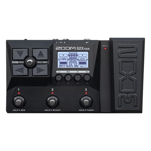 ZOOM 줌 G2X FOUR 기타 이펙터 블랙 멀티 레이어 IR 기능 탑재 모델 페달 첨부