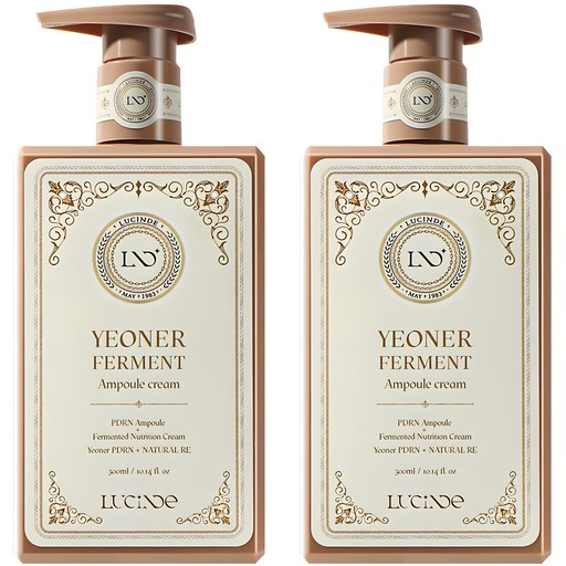 뤼산드 PDRN 연어 특허발효 앰플 크림 300ml 영양 에센스 세럼 콜라겐 생성 미백 팔짜 눈밑 주름 미백 기능성 피부결개선 다크써클 기미 탄력 진정 보습 건조 수분 화이트닝, 2개, 300ml