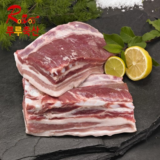 [루루축산] 돼지고기 삼겹살 2kg 판삼겹(원육) 수입돼지고기, 1팩, 2kg