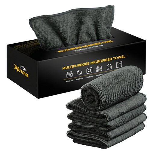 모터브 차량용 뽑아쓰는 다용도 극세사 타월 21p로 손쉬운 청소와 관리하세요