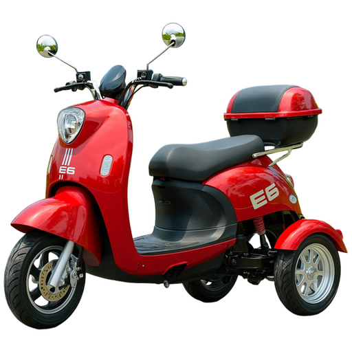 모디고 세발 전기스쿠터 전기 오토바이 전동차 리튬 배터리 출퇴근 성인용 삼륜 삼발이, 레드, 48V20A40km납산