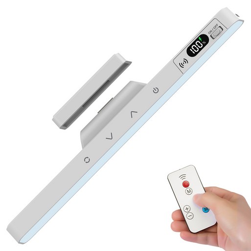 Danni 다용도 수치형 디스플레이 밝기조절 무선 자석 LED 무드등독서등, 화이트