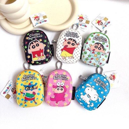 정품 짱구 에그 동전 지갑 키링