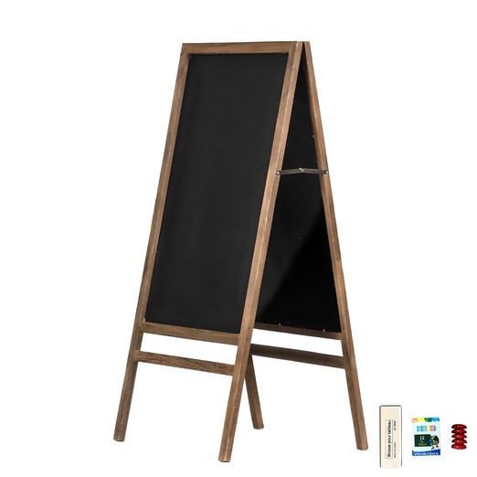 세우는간판 A형 양면 입간판  지우개  분필 12p  자석 5p TmDeco, 브라운, 1세트