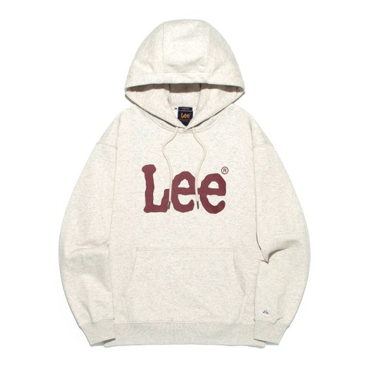 매장정품 리 LEE 빅 트위치 로고 후드 티셔츠 오트밀 186013