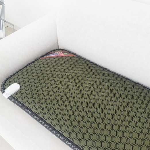 한일의료기 전자파없는 EMF 그래핀 탄소 온열 쇼파용 전기방석, 5단, 그린