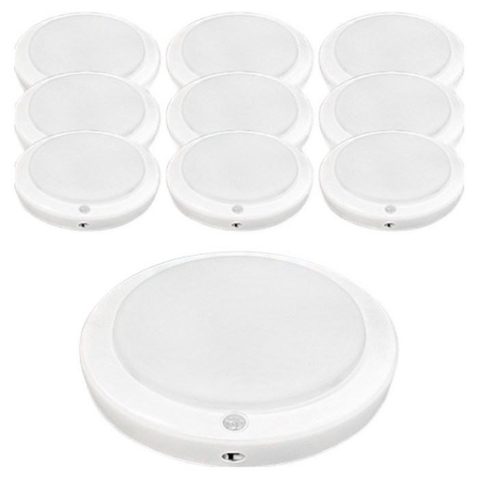 LED 스마트 원형 센서등 15W, 화이트  주광색, 10개