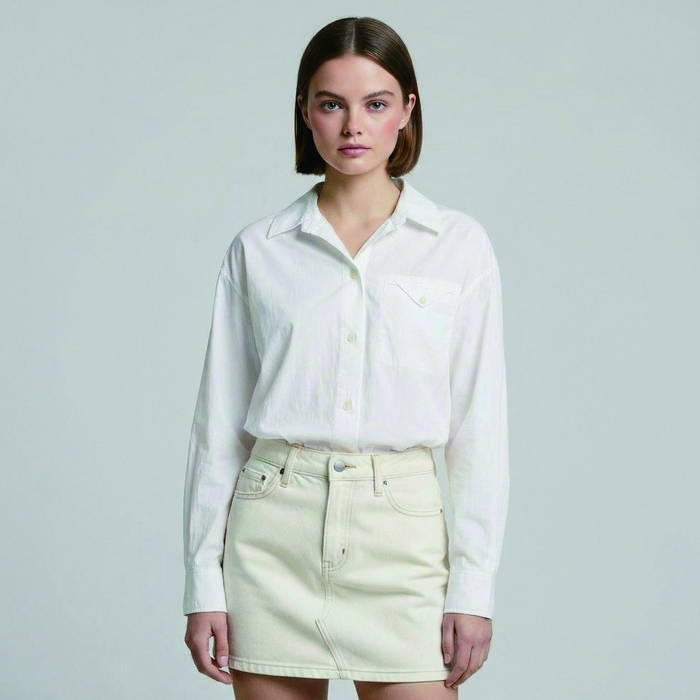 올리브데올리브 여성용 스트링 아우터형 셔츠