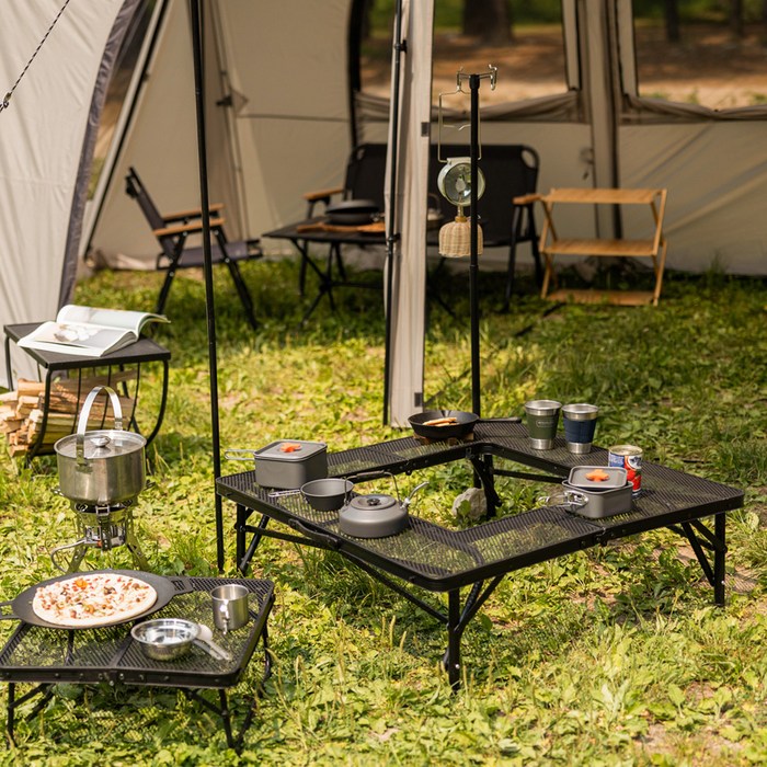 아이두젠 아웃도어 접이식 메쉬 화로대 BBQ 테이블  이너테이블 세트
