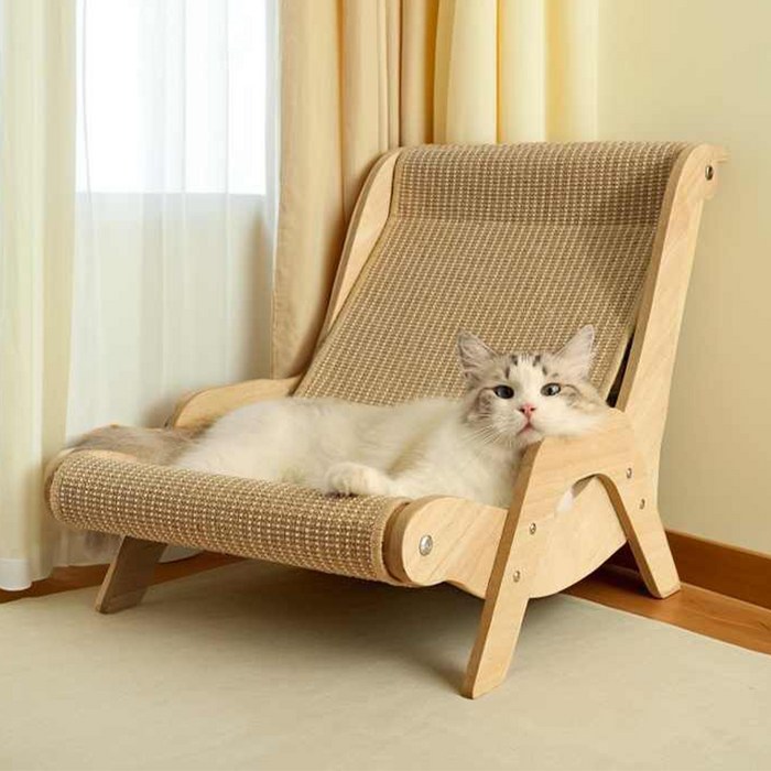 가또나인 고양이 사이잘 소파 스크래쳐, 베이지, 1개