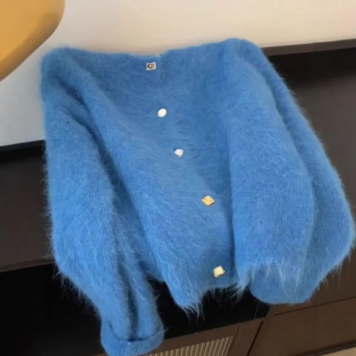 YG2146 밍크 앙고라 니트 가디건