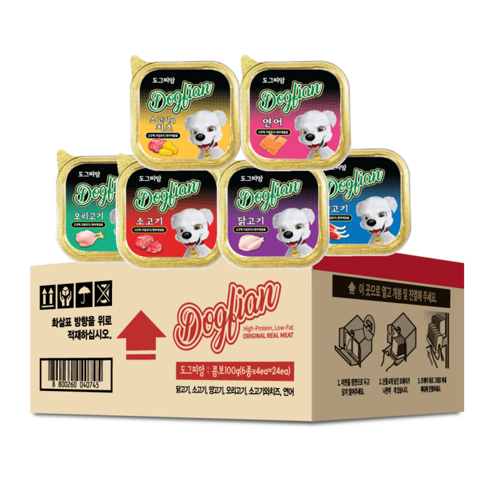 도그피앙 강아지 캔 콤보 24개입 반려견 간식, 24개, 100g, 도그피앙 콤보