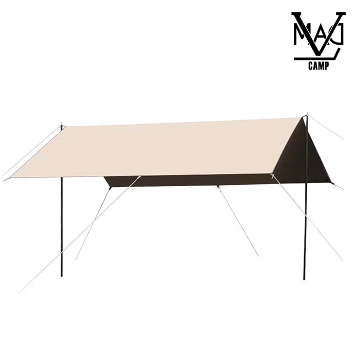 매드캠프 옥스포드 210D 블랙코팅 타프 3x4m 3x5m 풀세트타프,폴대,스트링,팩,망치