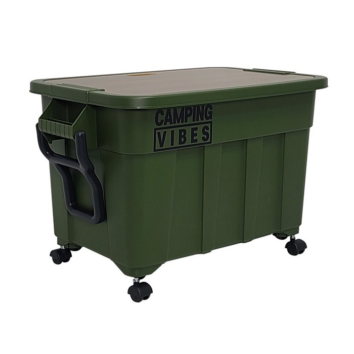 캠핑바이브스 멀티카고박스 75L 풀세트 구성 캠핑박스 토트박스, 75 올리브그린, 1개, 1단