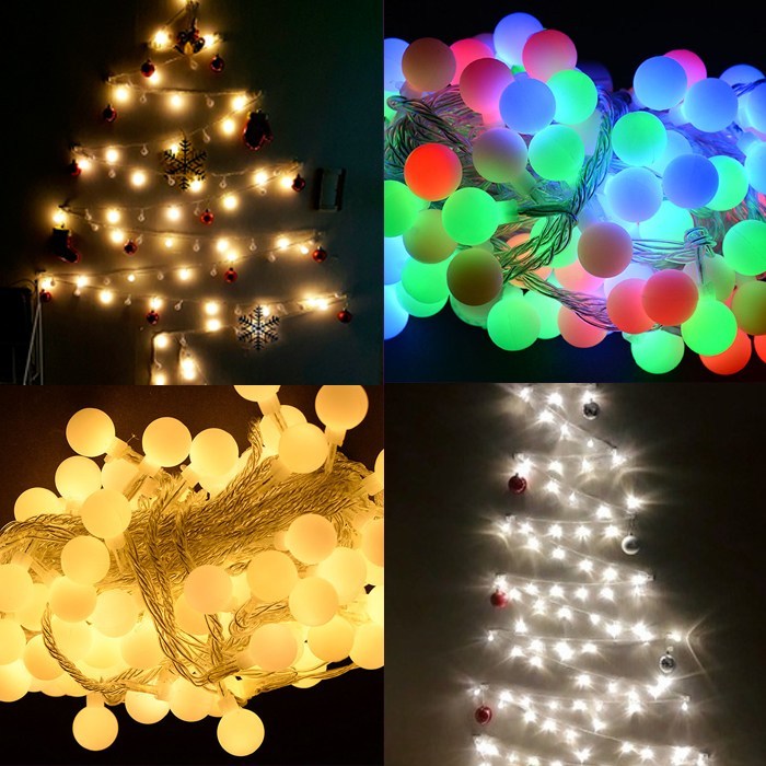 지아이비 LED 100구 벽트리 앵두전구 크리스마스 트리전구 투명선 전구색 KC인증 점멸전원코드 포함, 전구색