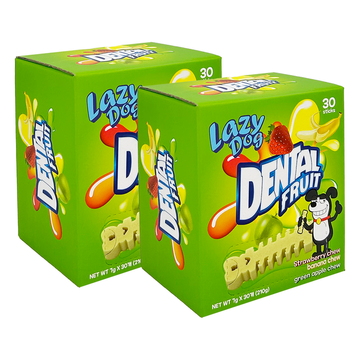저알러지 치석제거 과일껌 레이지독 덴탈프루츠 30개, 2개