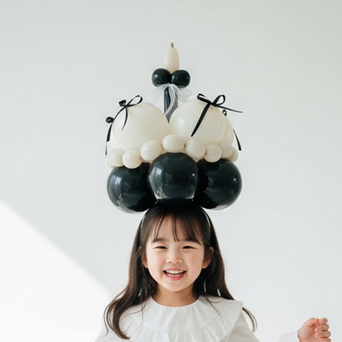 연지마켓 풍선케이크모자 DIY 만들기 생일케이크풍선