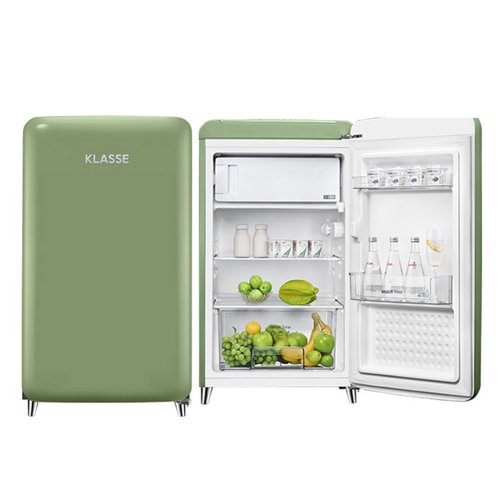 위니아 클라쎄 레트로 소형냉장고 118리터 올리브그린 RAE212POG1RTAK 자취방 냉장고 기사방문설치