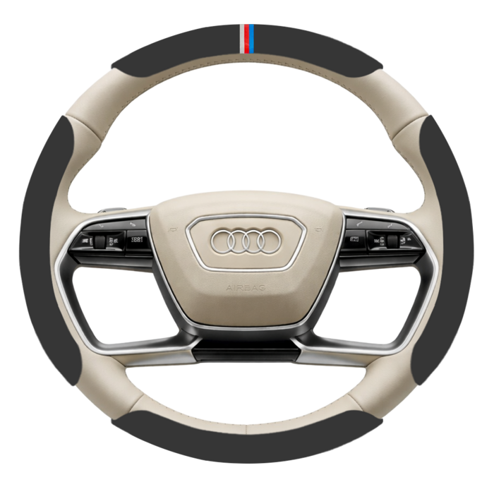 MN 자동차 핸들커버 프리미엄 스웨이드 커스텀 4개세트, 딥그레이