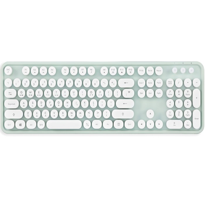 엑토 레트로 무선 일반형 키보드, 민트, KBD48