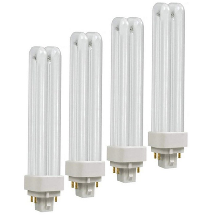 오스람 삼파장 콤팩트 형광램프 4핀 18W DULUX DE 18W830, 전구색, 4개