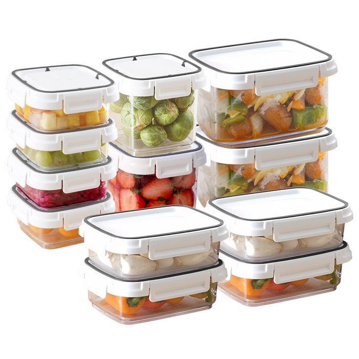 창신리빙 스카이락 밀폐 반찬용기 직중1호 4p 직중2호 2p 정1호 4p 정2호x 2p 세트