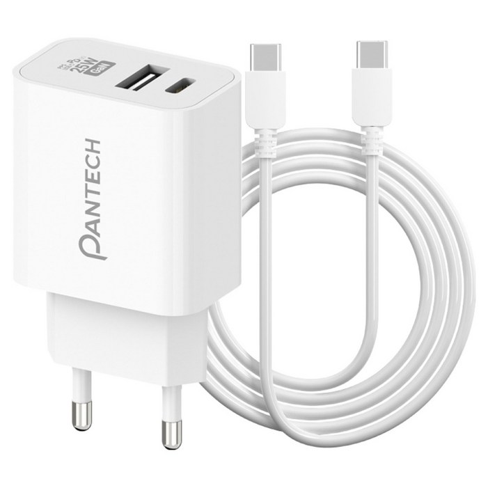 팬택 25W 2포트 초고속충전기 + 45W CtoC 케이블 2m 세트