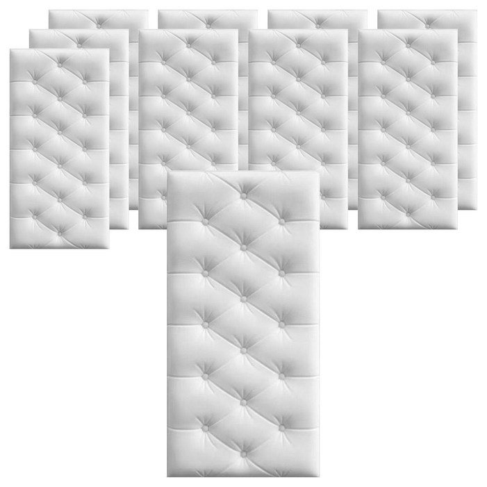 행복상점 단열좋고 쿠션좋은 충돌방지 벽지 10p, 화이트