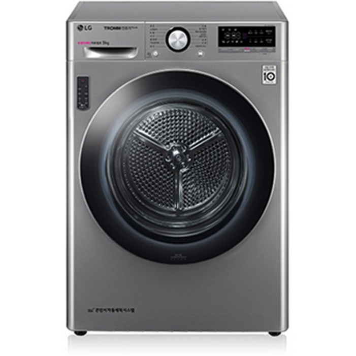 LG전자 트롬 듀얼인버터 건조기 RH9VV 9kg 방문설치, RH9VV, 모던 스테인리스
