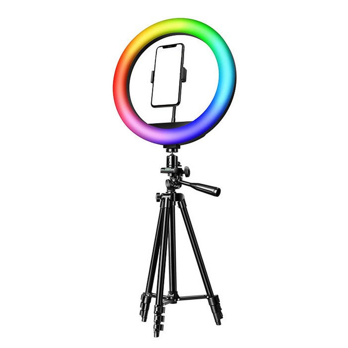 조이트론 RGB 링 라이트 조명 30cm  휴대폰 홀더 삼각대 세트, 1세트, LD50링 라이트