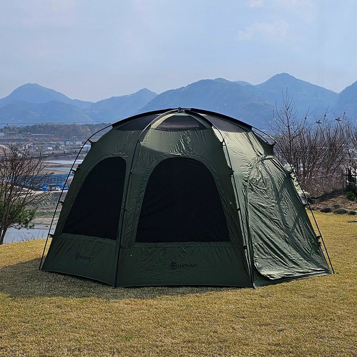 나스카피 라피네 돔텐트 8각 대형 감성 쉘터 + 그라운드 시트 세트