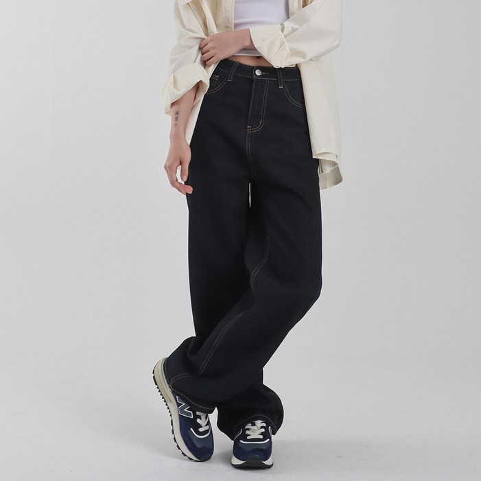 수비진 여성용 롱/숏 기장 생지 일자핏 청바지 751