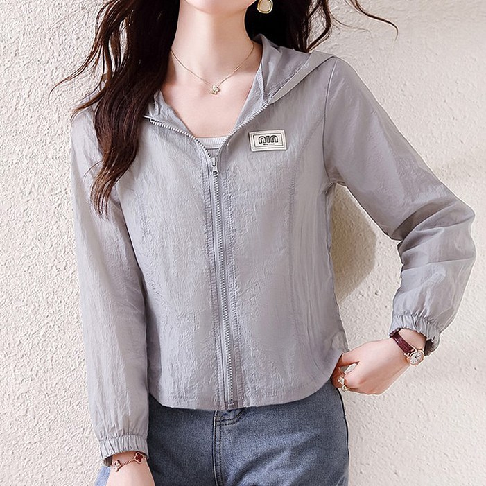 퀸이즈 여성용 데일리 쿨 집업후드 자켓