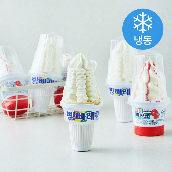 롯데웰푸드 더블비얀코 210ml x 3개입  빵빠레 바닐라 195ml x 3개입 세트 냉동, 1세트