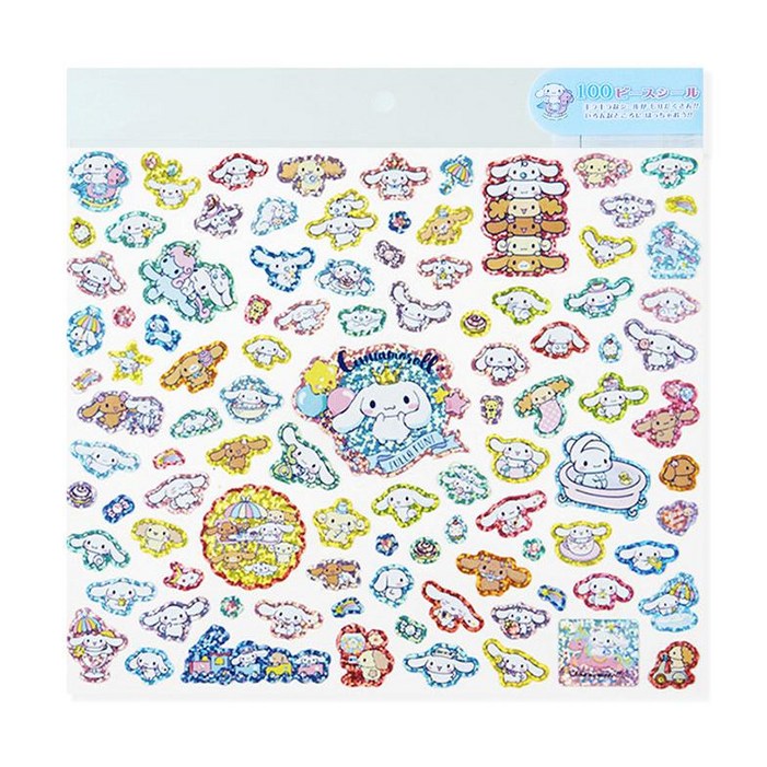 산리오 홀로그램 씰 스티커 100P 헬로키티 키티 시나모롤 캐릭터즈 정품 귀여운 캐릭터 시나몬롤 한교동 쿠로미 포차코 다꾸 다이어리 노트북 폰 핸드폰 꾸미기 모음 금박 반짝이