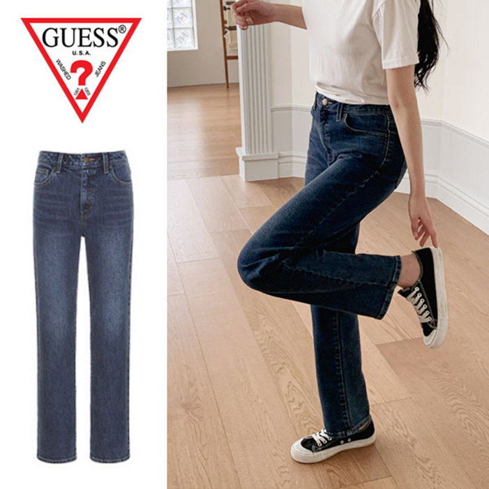 [정품] 게스 여성 일자 청바지 스트레이트 데일리 사계절용