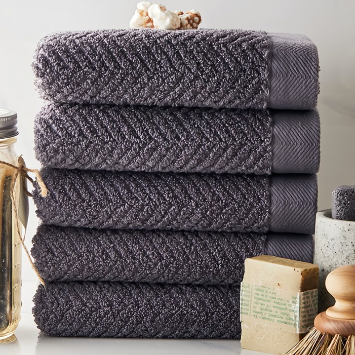 소프트터치 헤링본 호텔수건 200g 40수 코마사