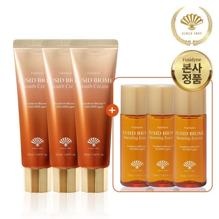 3개묶음 동화약품 후시다인 후시드 바이옴 유스 크림 50ml 부스팅 에센스 55ml 3개 본품 단독 증정, 3개 3개묶음 동화약품 후시다인 후시드 바이옴 유스 크림 50ml 부스팅 에센스 55ml 3개 본품 단독 증정, 3개