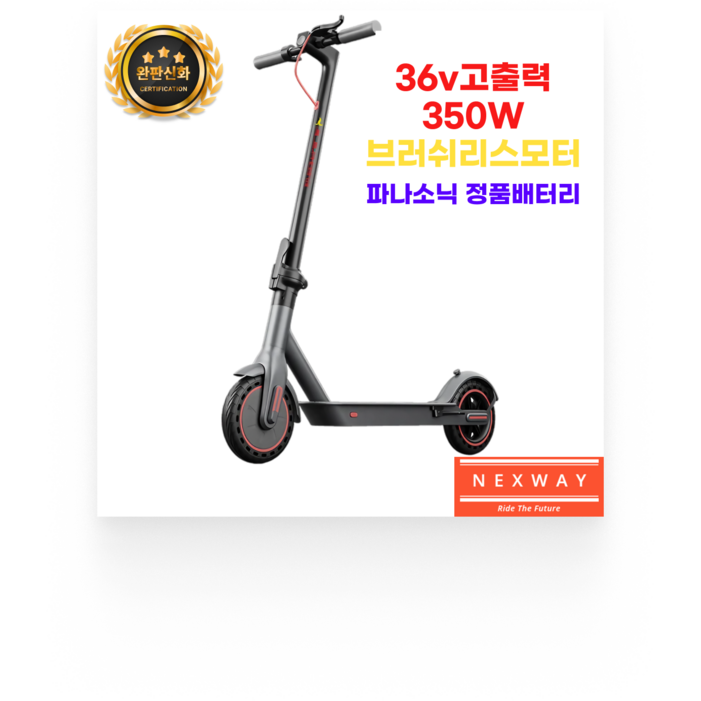 넥스웨이 F30 전동 킥보드 36V 고출력 접이식 전기 퀵보드 출퇴근용 배달용 폴딩, 블랙, 1개