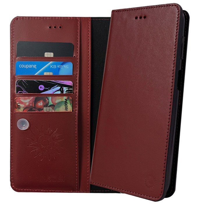 갤럭시S20FE 쏠 천연소가죽 카드 지갑 플립 케이스