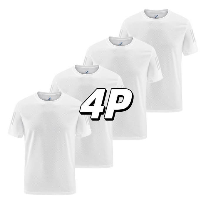 남자 기능성 반팔티셔츠 스판 쿨티 4P 티셔츠 남녀공용 여름용 tanlz119