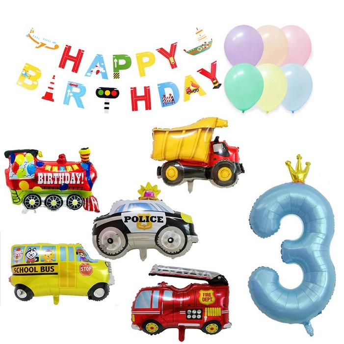 올리브파티 자동차 풍선 가랜드 생일파티용품 세트 올리브파티 자동차 풍선 가랜드 생일파티용품 세트